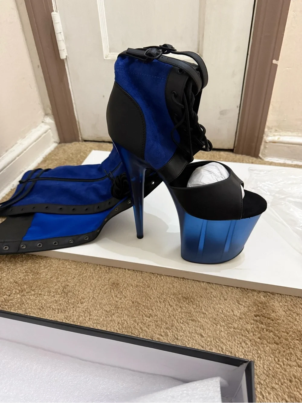Pleaser striking blue